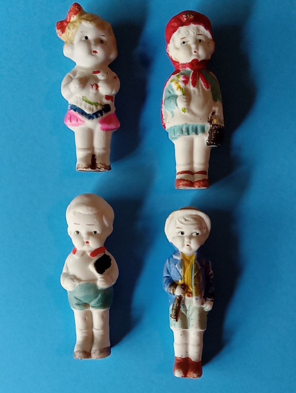 4 Frozen Charlotte BISQUE Penny Dolls